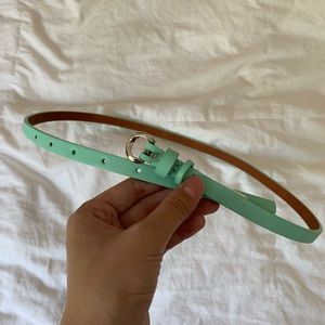 mint green thin belt